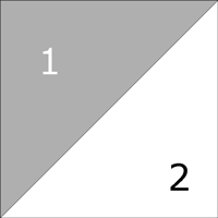 The Wagon Tracks quilt block - half square triangle units