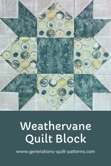 Remember to pin this Weathervane quilt block tutorial now