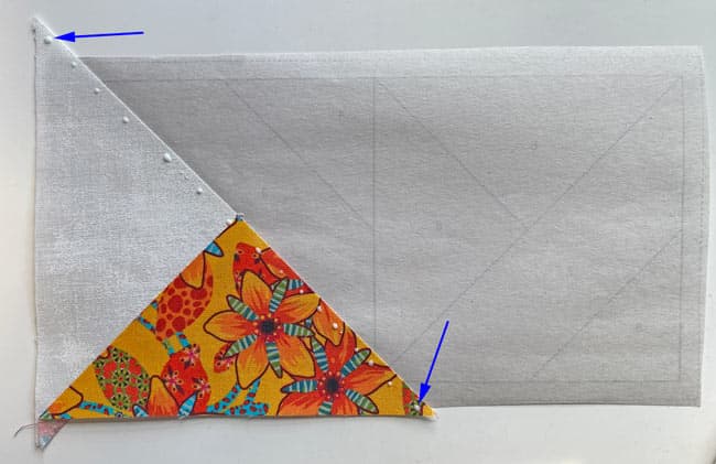 Glue baste less than 1/4" from the edge of #1/#2 Glue baste less than 1/4" from the edge of #1/#2