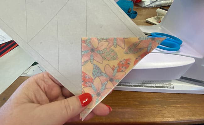 Match the diagonal edges of #2 to #1 Match the diagonal edges of #2 to #1