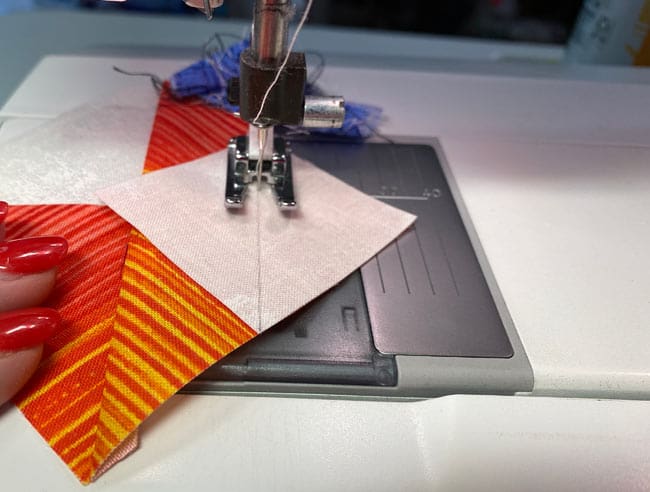 Sew the seam for the Folded Corner