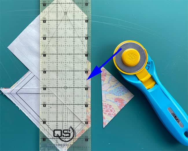 Trim the #3 patch to create the placement line for #4 Trim the #3 patch to create the placement line for #4