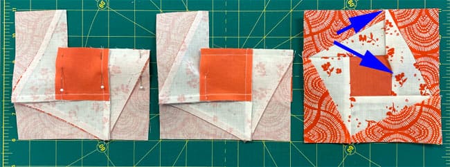 After adding the 4th HRT, pinned, sewn, and pressed