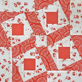 The Whirling Square quilt block tutorial in 5 sizes