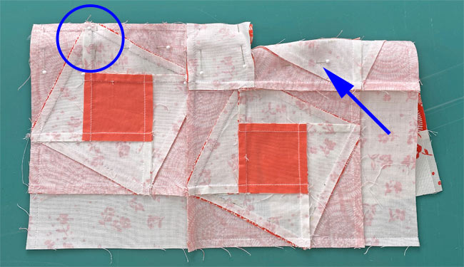 Pinning Flower #4 to Flowers #1-#3 Pinning Flower #4 to Flowers #1-#3