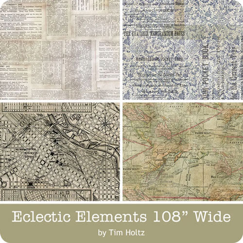 Eclectic Elements 108" Wide Backing by Tim Holtz for Free Spirit
