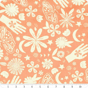Moonglow 108" Wide Backing in Natural, Dahlia, Earth, Sky and Navy. Dahlia is shown here.