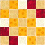 Woven Irish Chain quilt block 2