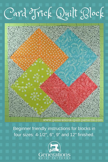 Card Trick Quilt Block from our Free Quilt Block Pattern Library