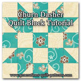 Churn Dasher quilt block instructions