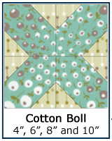 Cotton Boll quilt block tutorial