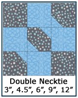 Double Necktie quilt block tutorial