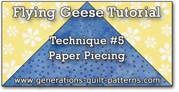 Flying Geese Quilt Block: Illustrated Step-by-Step Instructins in 5 Sizes