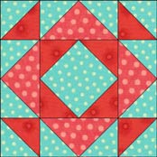 Hourglass quilt block variation 9