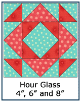 Hour Glass quilt block tutorial