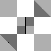 Hourglass quilt block variation 3
