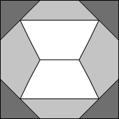 Hourglass quilt block variation 5