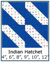 Indian Hatchet quilt block tutorial