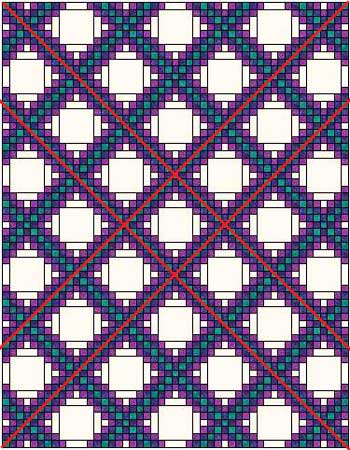 Triple Irish Chain quilt made with two blocks