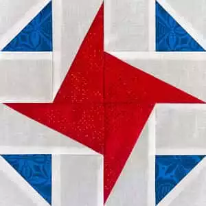 Click here to learn to make a Liberty Star quilt block 