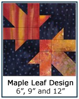 Maple Leaf Design quilt block tutorial