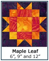 Maple Leaf quilt block tutorial