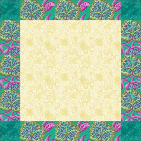 Cornerstones are cut from a contrasting fabric