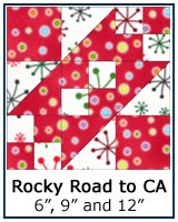 Rocky Road to California quilt block tutorial