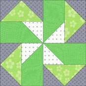Seesaw quilt block design
