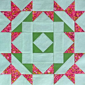 Click here to learn to make a Tulips quilt block in 3 sizes