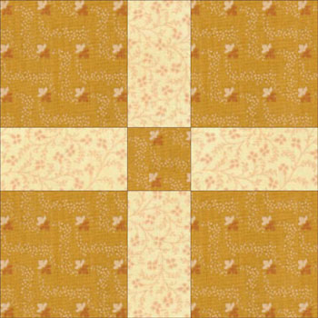 Uneven nine patch quilt block