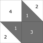 Weathervane quilt block - corner units