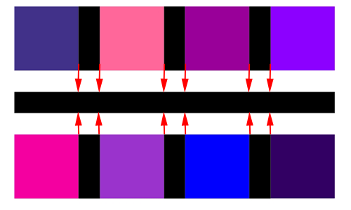 Mark the seam line placement on the sashing strips with chalk or pins