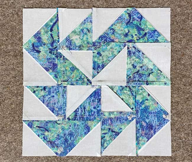 Our sample block from the backside