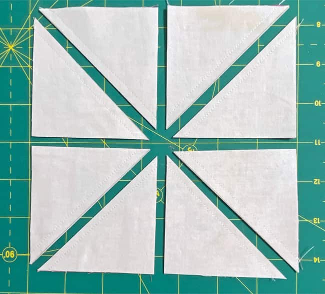 Make the final 2 cuts to create the untrimmed HSTs Make the final 2 cuts to create the untrimmed HSTs