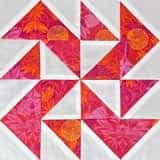 Yankee Puzzle quilt block tutorial - traditionally pieced