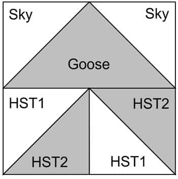 Traditionally pieced Yankee Puzzle unit Traditionally pieced Yankee Puzzle unit