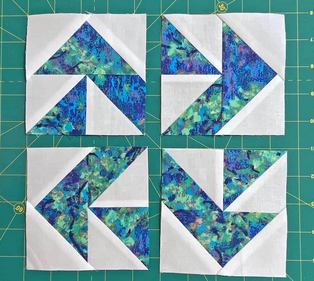 Paper pieced unit for the Yankee Puzzle block